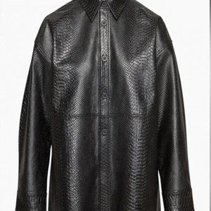 Babaton Peli Jacket Faux Leather in Croc Print